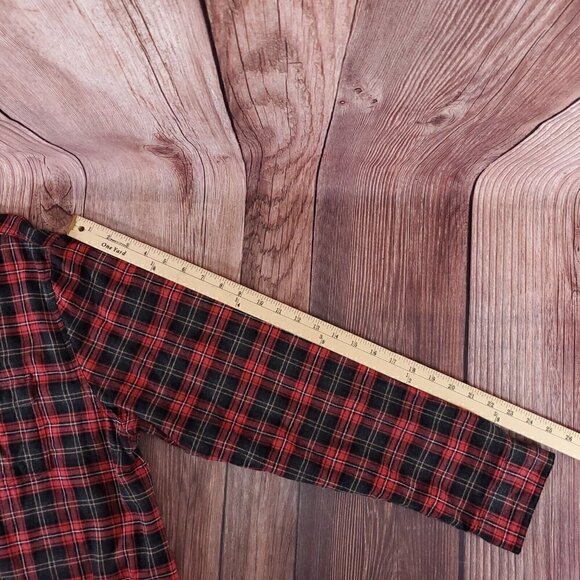 Carbon 2 Cobalt Mens Large Black Red Plaid Lined Flannel 2 Pockets L/S Shirt - Picture 16 of 16